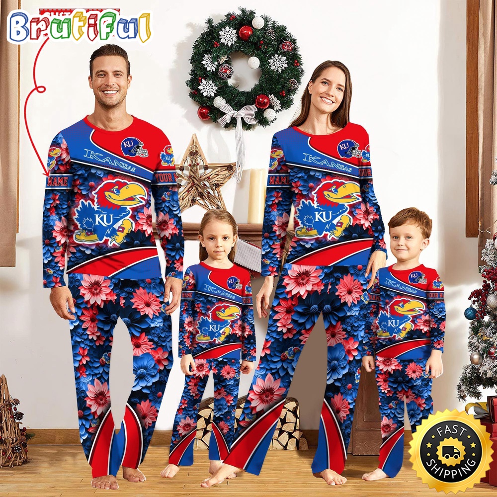 Personalized NCAA Kansas Jayhawks Pajamas For Family Pajamas Sport Fans