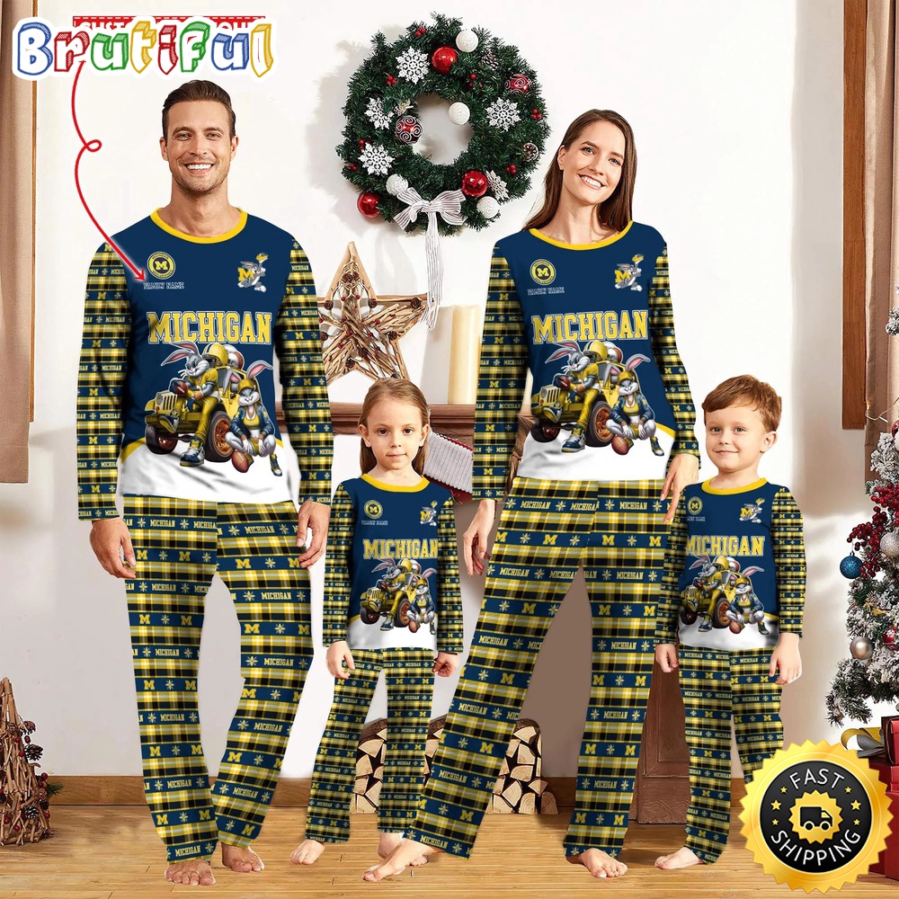 Personalized NCAA Michigan Wolverines Pajamas For Family