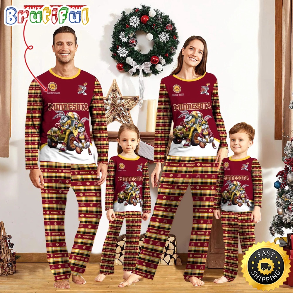 Personalized NCAA Minnesota Golden Gophers Pajamas For Family