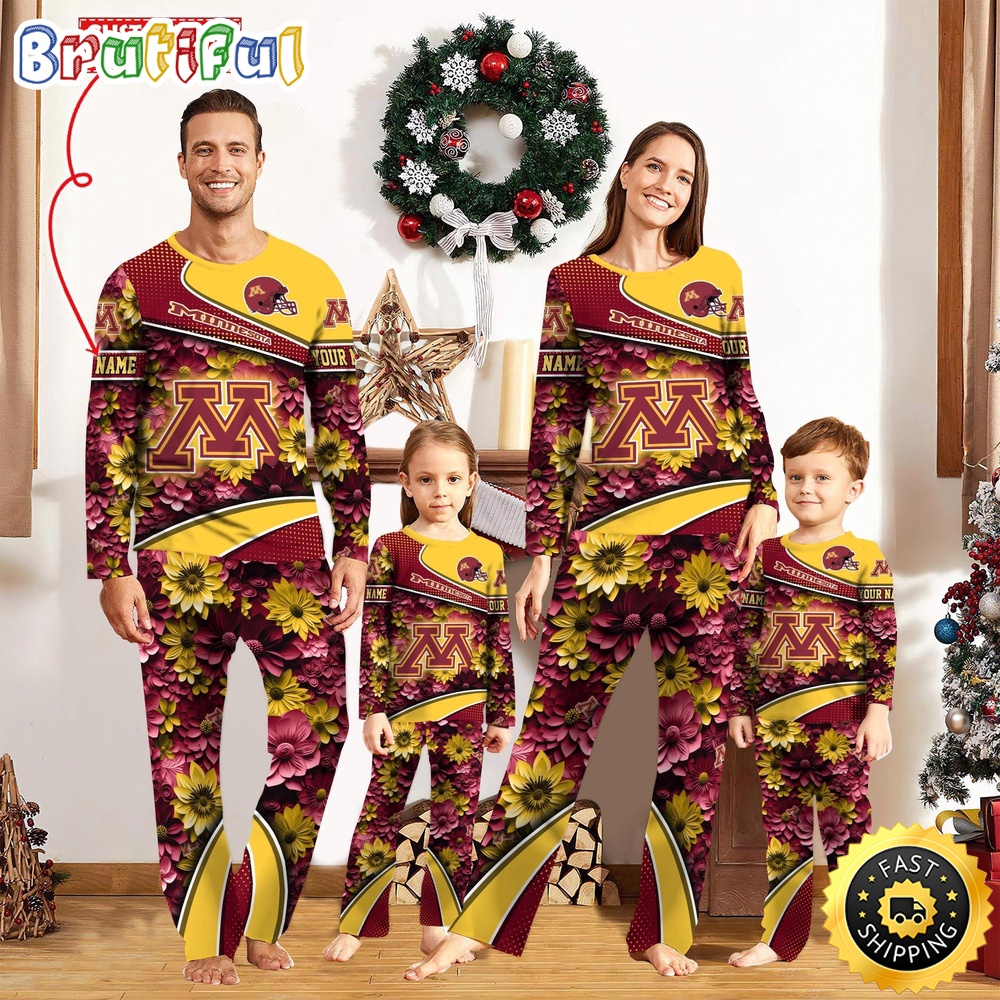 Personalized NCAA Minnesota Golden Gophers Pajamas For Family Pajamas Sport Fans