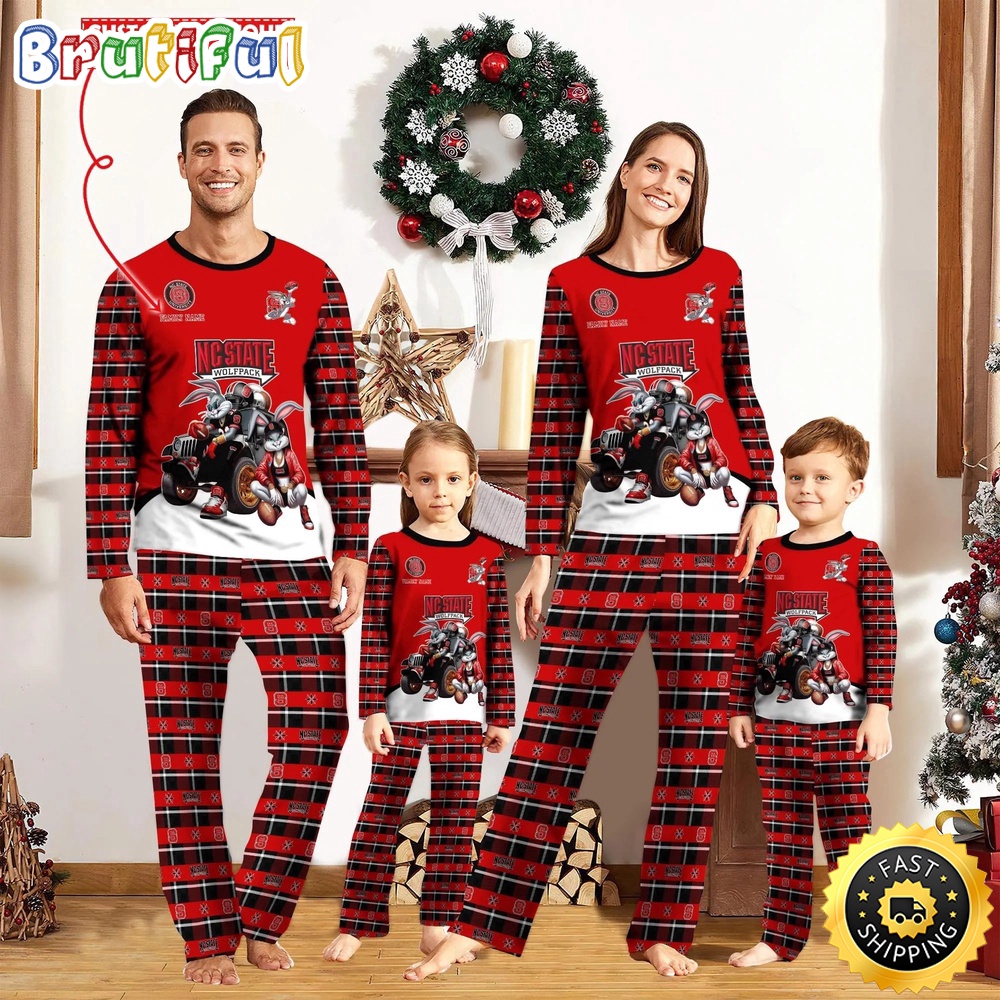 Personalized NCAA NC State Wolfpack Pajamas For Family