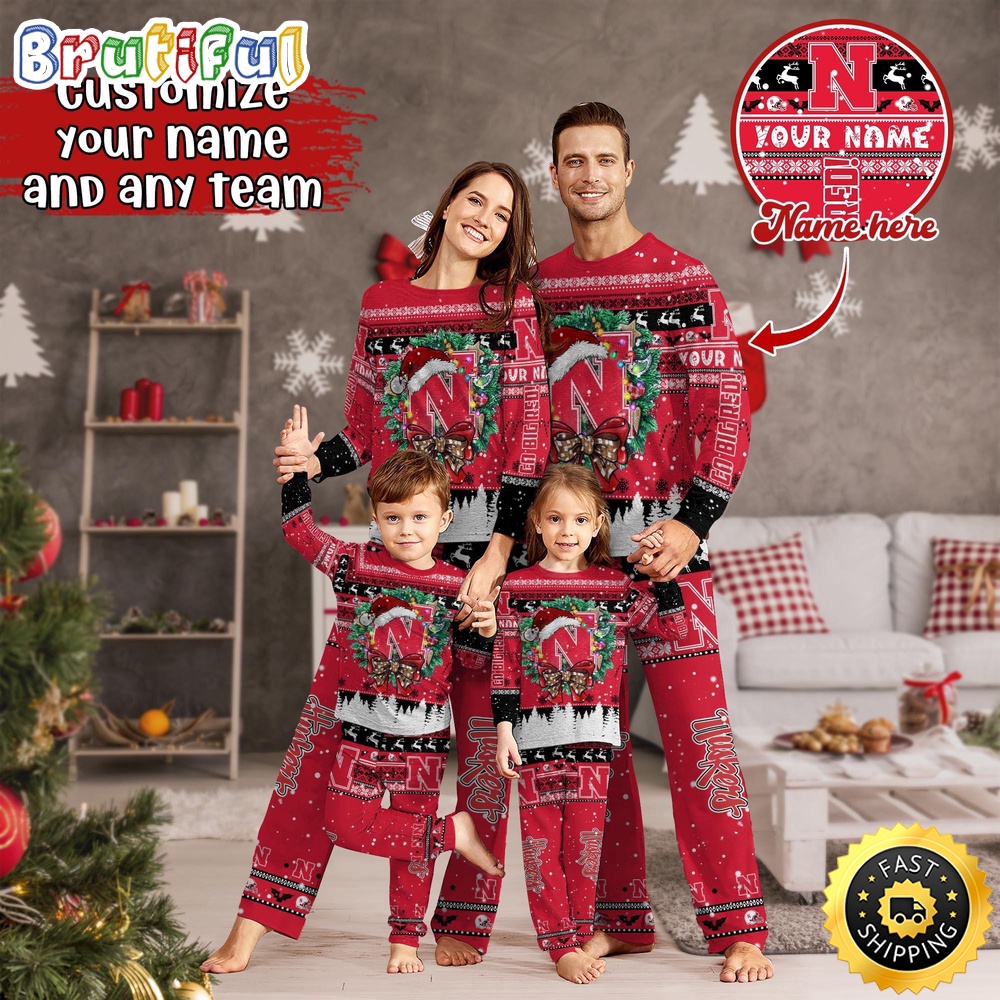 Personalized NCAA Nebraska Cornhuskers Pajamas Christmas Pajamas For Sports Fan