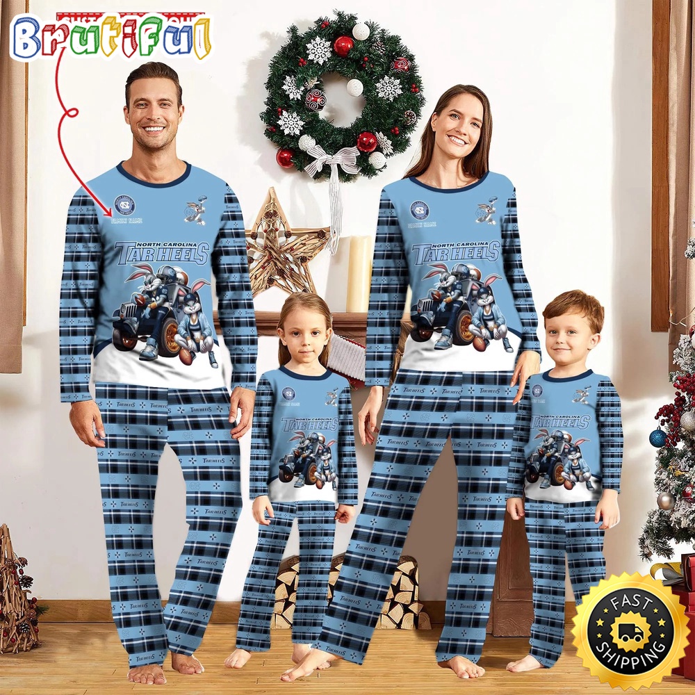 Personalized NCAA North Carolina Tar Heels Pajamas For Family