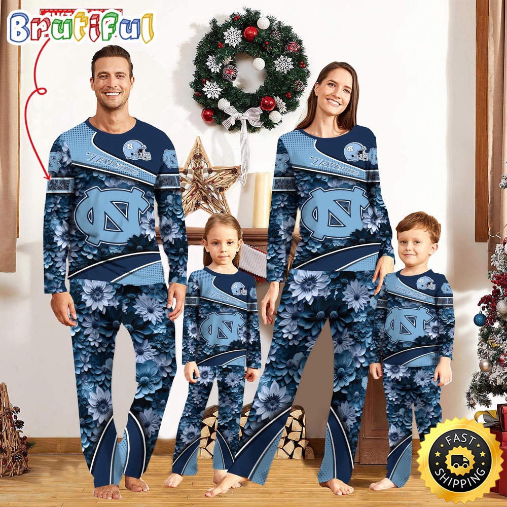 Personalized NCAA North Carolina Tar Heels Pajamas For Family Pajamas Sport Fans