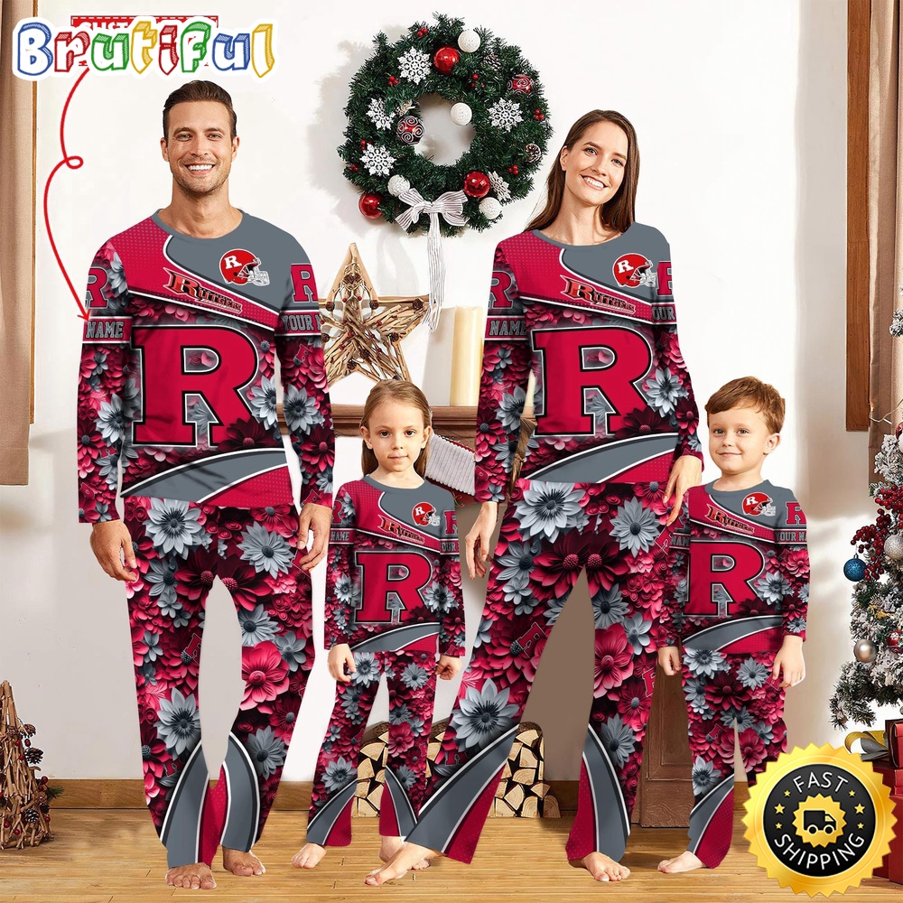 Personalized NCAA Rutgers Scarlet Knights Pajamas For Family Pajamas Sport Fans