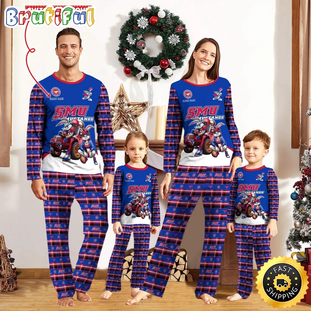 Personalized NCAA SMU Mustangs Pajamas For Family