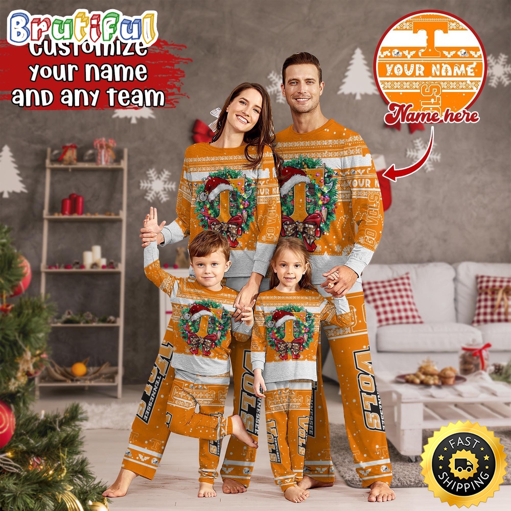 Personalized NCAA Tennessee Volunteers Pajamas Christmas Pajamas For Sports Fan