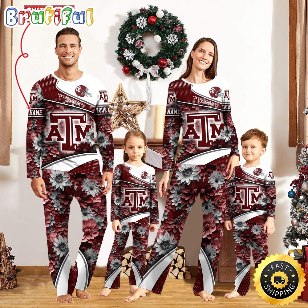 Personalized NCAA Texas A&ampM Aggies Pajamas For Family Pajamas Sport Fans