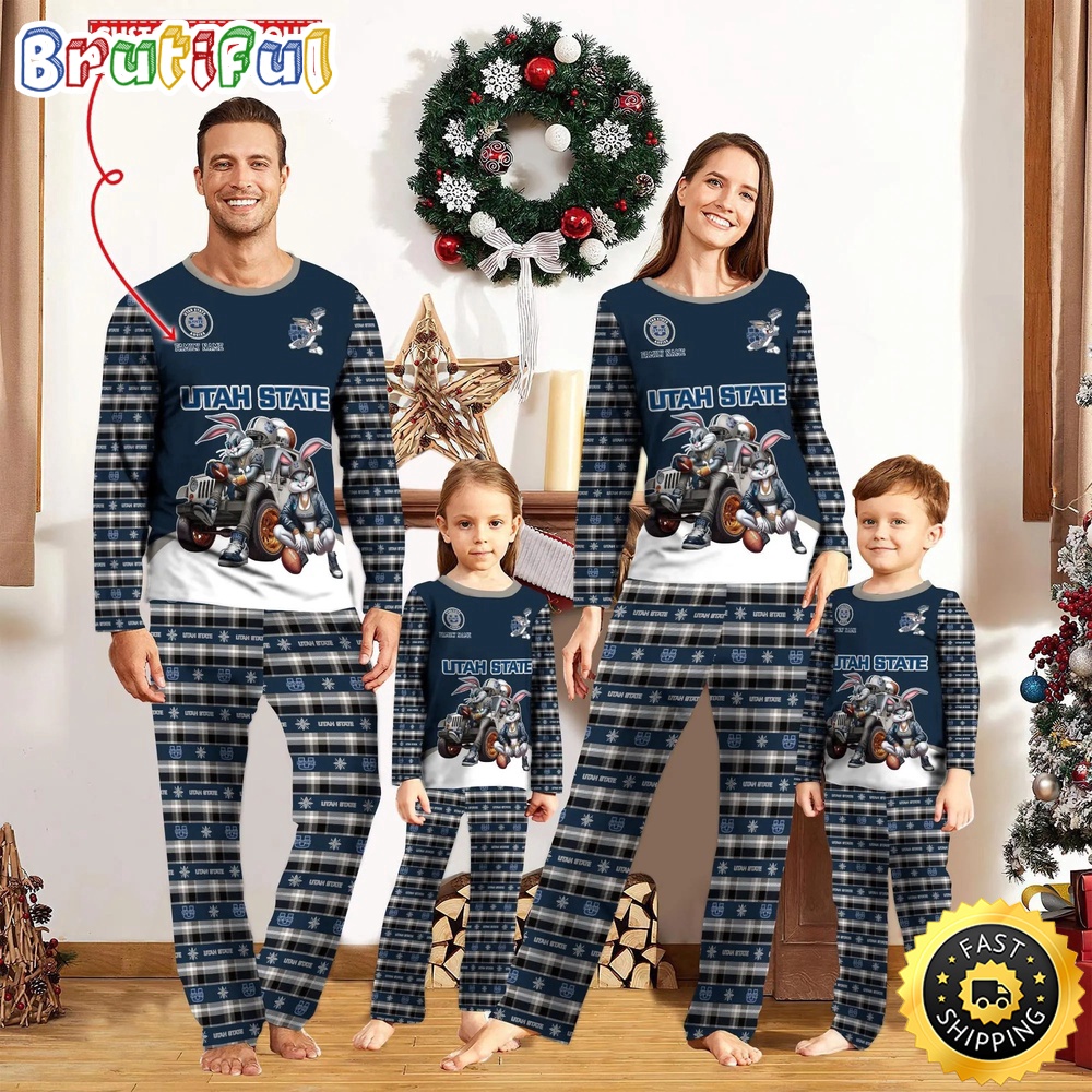 Personalized NCAA Utah State Aggies Pajamas For Family