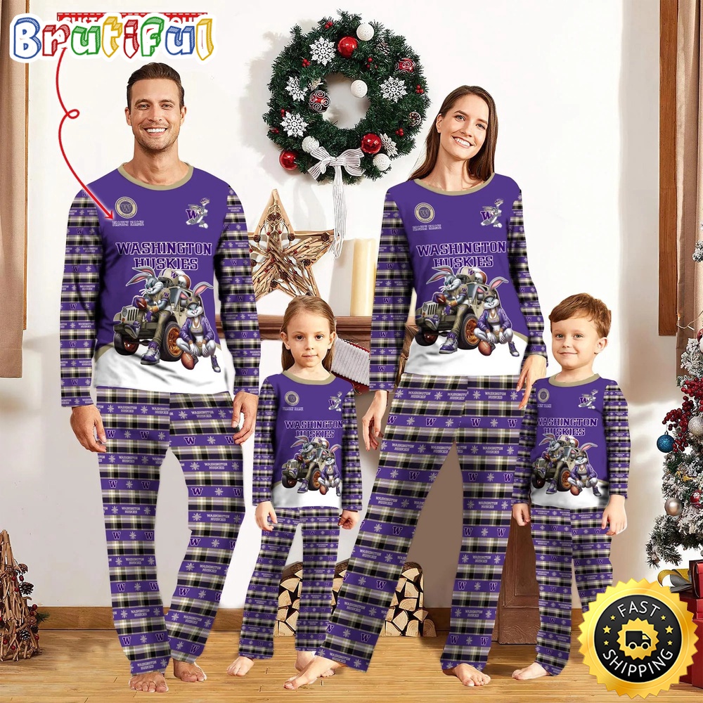 Personalized NCAA Washington Huskies Pajamas For Family