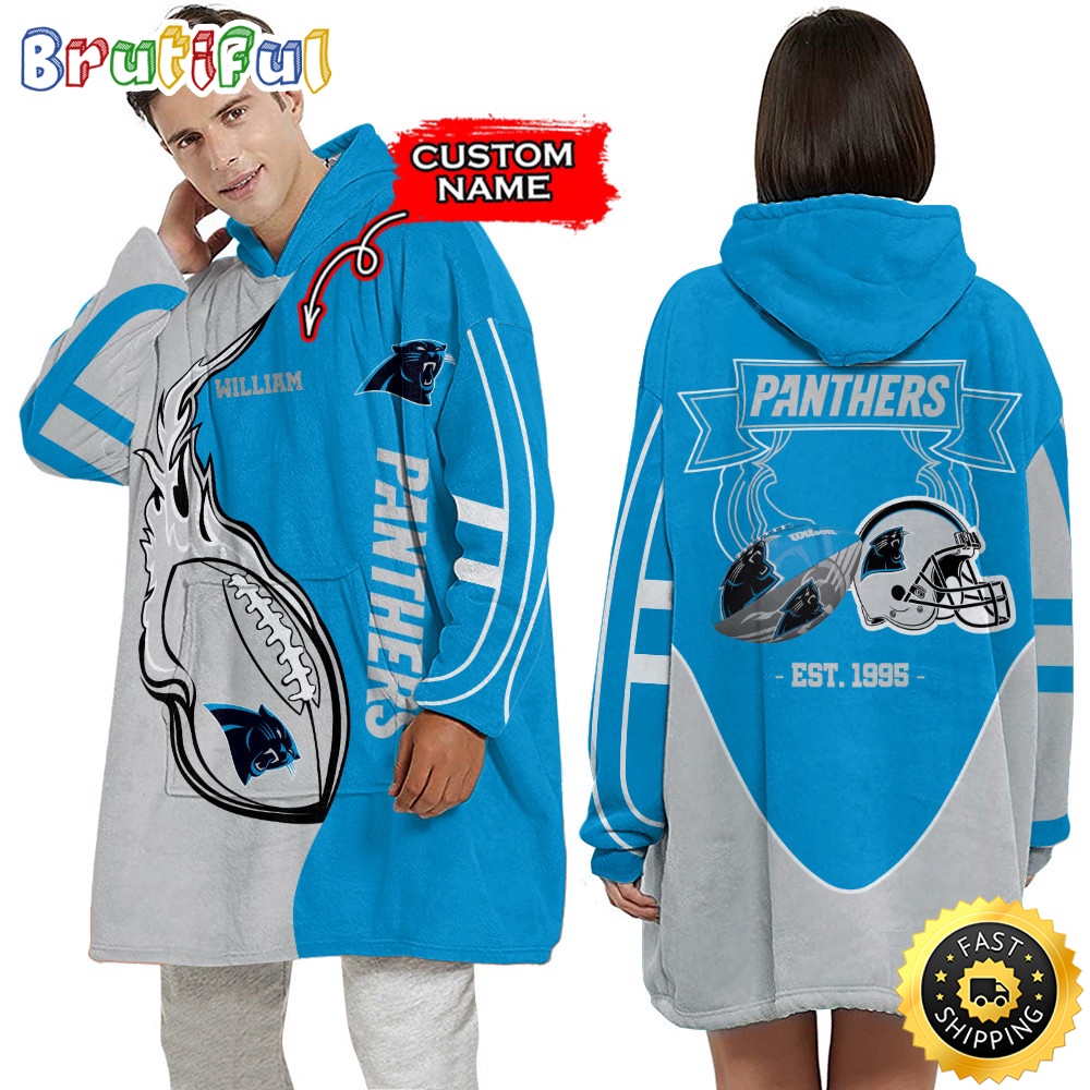 Personalized NFL Carolina Panthers Blanket Hoodie Unisex Hoodie For Football Fans