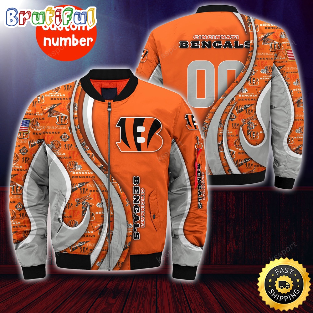 Personalized NFL Cincinnati Bengals Bomber Jacket Urban Bomber Fashion