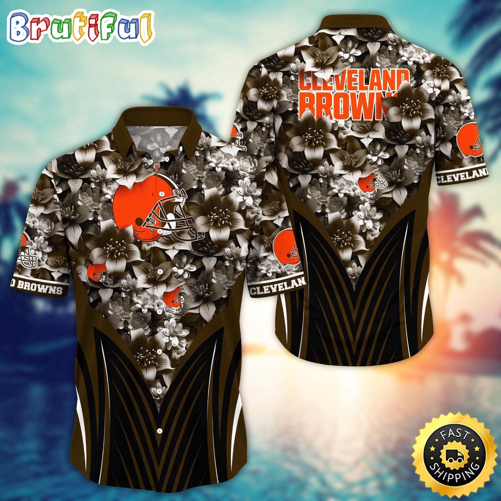 Personalized NFL Cleveland Browns Hawaiian Shirt Tropical Aloha Shirt