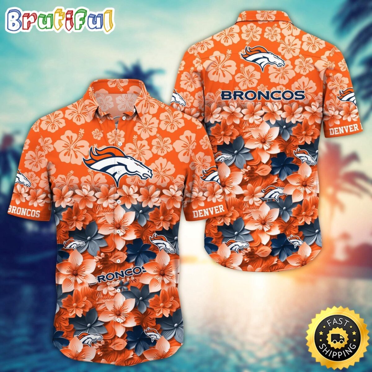 NFL Denver Broncos シルク半袖シャツ XL ヴィンテージ personalized-nfl-denver-