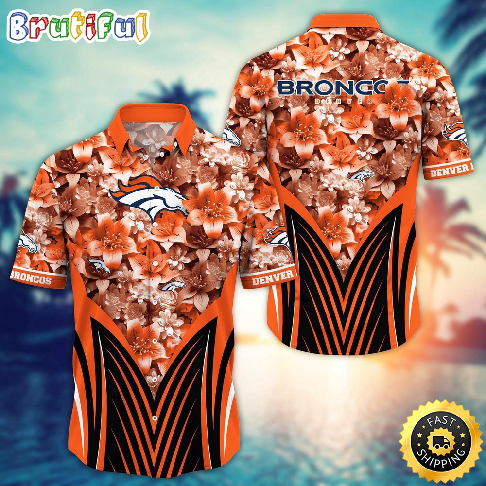 Personalized NFL Denver Broncos Hawaiian Shirt Tropical Aloha Shirt