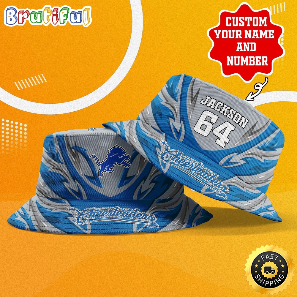Personalized NFL Detroit Lions Bucket Hat Sport NFL Bucket Hat