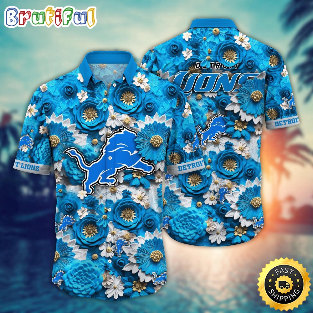 Personalized NFL Detroit Lions Hawaiian Shirt Trending For This Summer Aloha Shirt