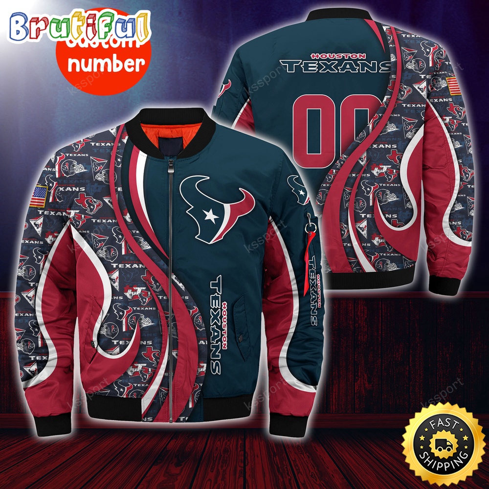 Personalized NFL Houston Texans Bomber Jacket Urban Bomber Fashion