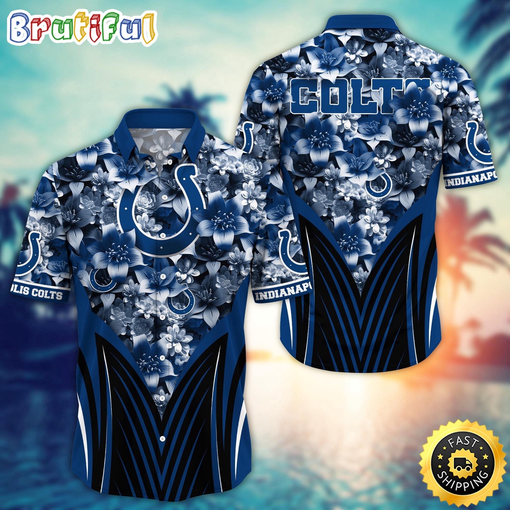 Personalized NFL Indianapolis Colts Hawaiian Shirt Tropical Aloha Shirt