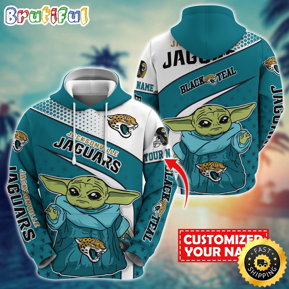 Personalized NFL Jacksonville Jaguars Hoodie Baby Yoda All Over Print Hoodie