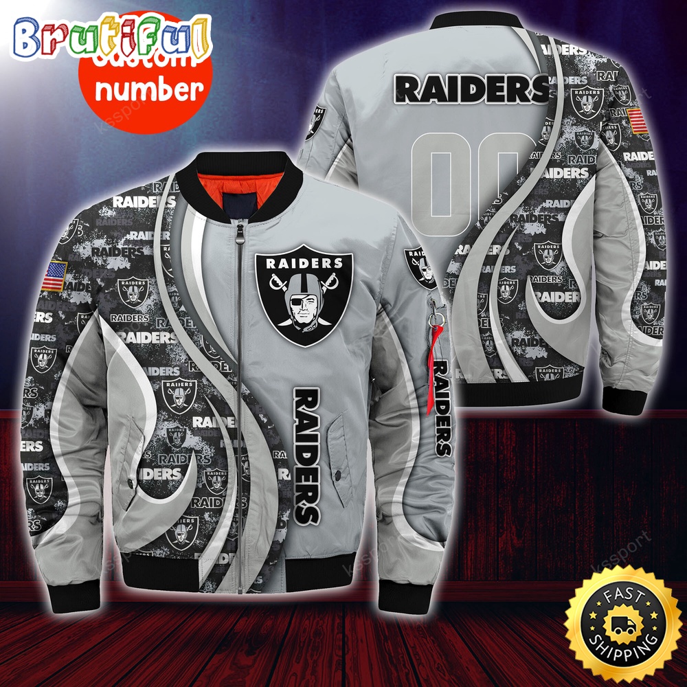Personalized NFL Las Vegas Raiders Bomber Jacket Urban Bomber Fashion