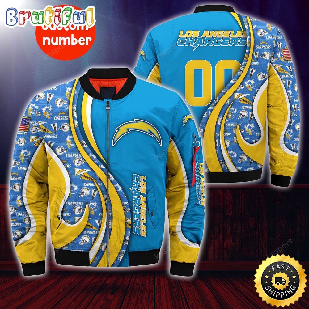 Personalized NFL Los Angeles Chargers Bomber Jacket Urban Bomber Fashion