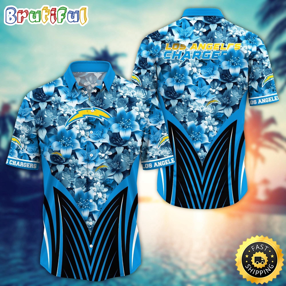 Personalized NFL Los Angeles Chargers Hawaiian Shirt Tropical Aloha Shirt