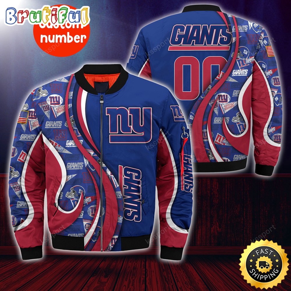 Personalized NFL New York Giants Bomber Jacket Urban Bomber Fashion
