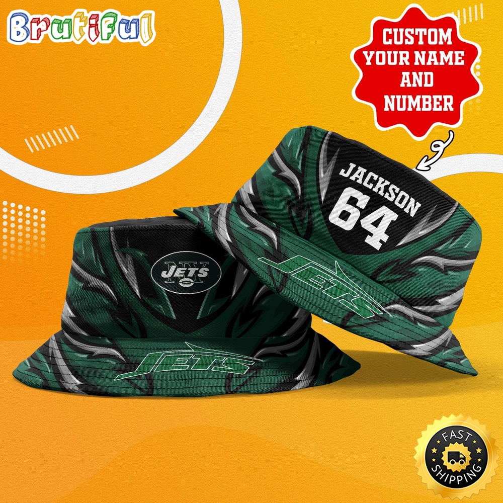 Personalized NFL New York Jets Bucket Hat Sport NFL Bucket Hat