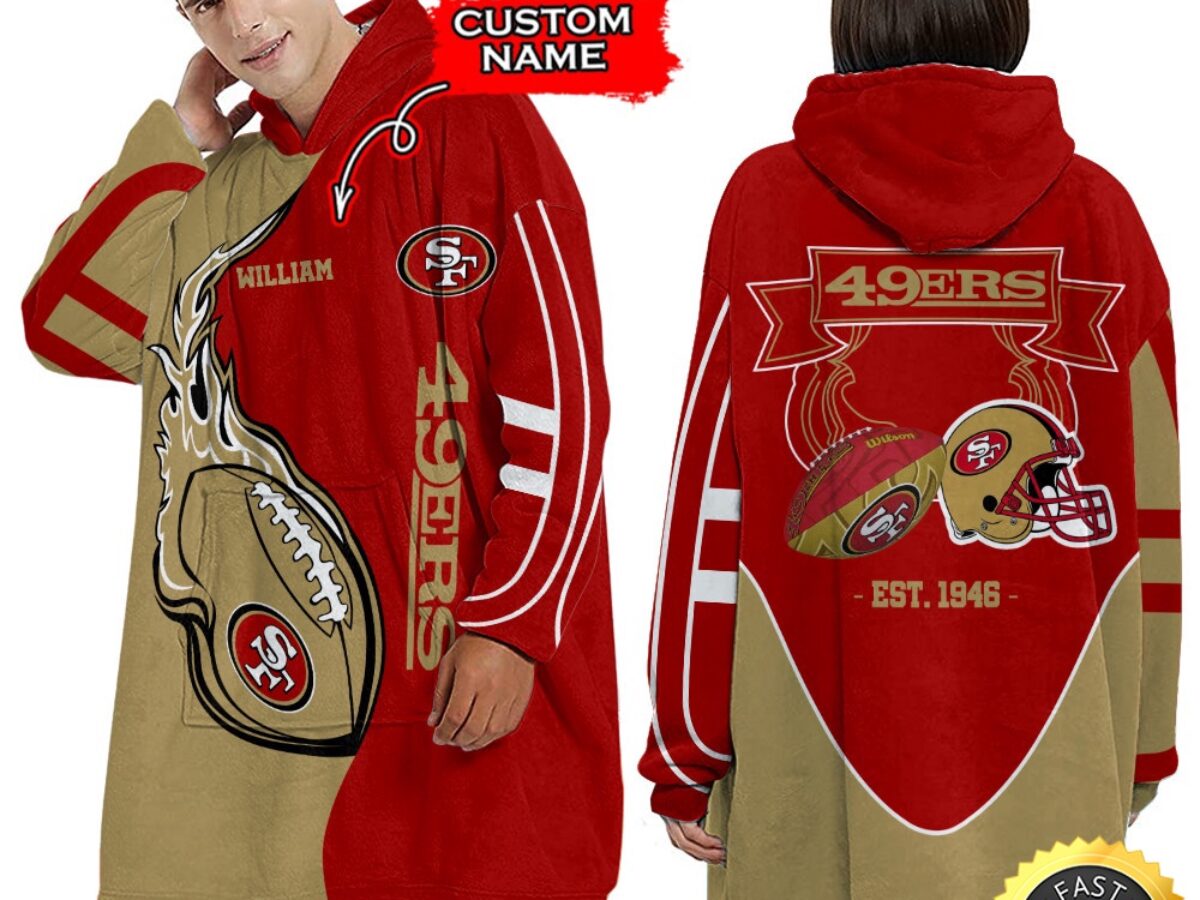 Personalized NFL San Francisco 49ers Blanket Hoodie Unisex Hoodie
