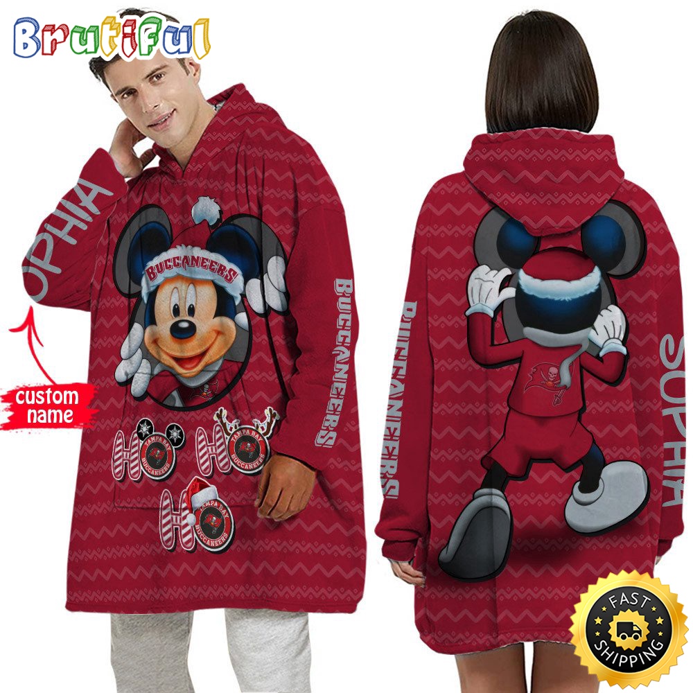 Personalized NFL Tampa Bay Buccaneers Blanket Hoodie Mickey Unisex Hoodie