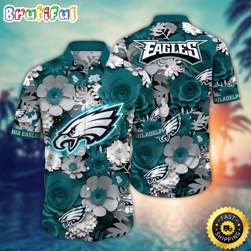 Philadelphia Eagles Hawaii Shirt  Flower Colorful Coastal Wear