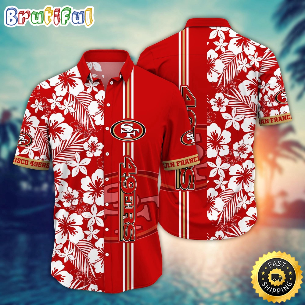 San Francisco 49ers Hawaii Shirt  Flower Exotic Island Fashion
