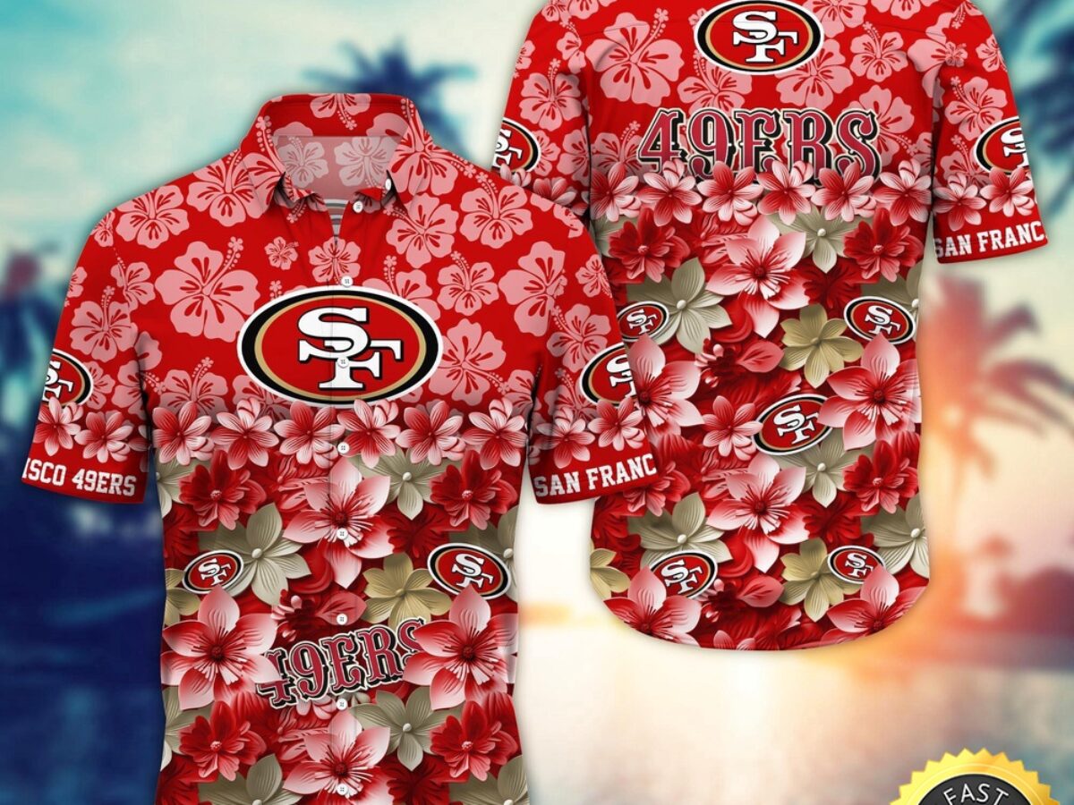 ハワイ購入新品 NFL サンフランシスコ49ers フード付きウェア San Francisco 49ers Hawaii Shirt Trending Summer For NFL Fans