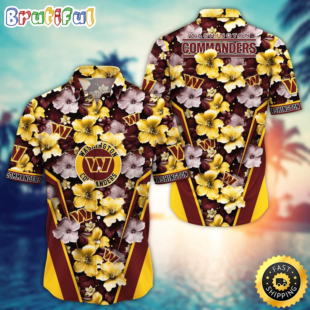 Washington Commanders Hawaii Shirt  Flower Tropical Getaway Shirts