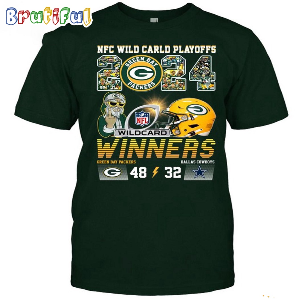 2024 NFC Wild Carld Playoffs Winners Green Bay Packers 48 32 Dallas Cowboys T Shirt