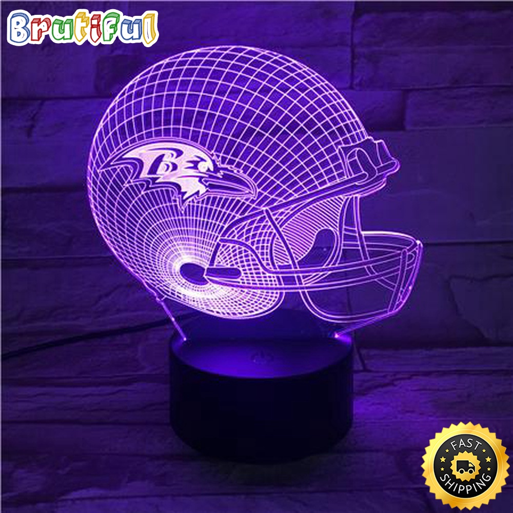 Baltimore Ravens Night Light 3D LED Lamp For Football Fans