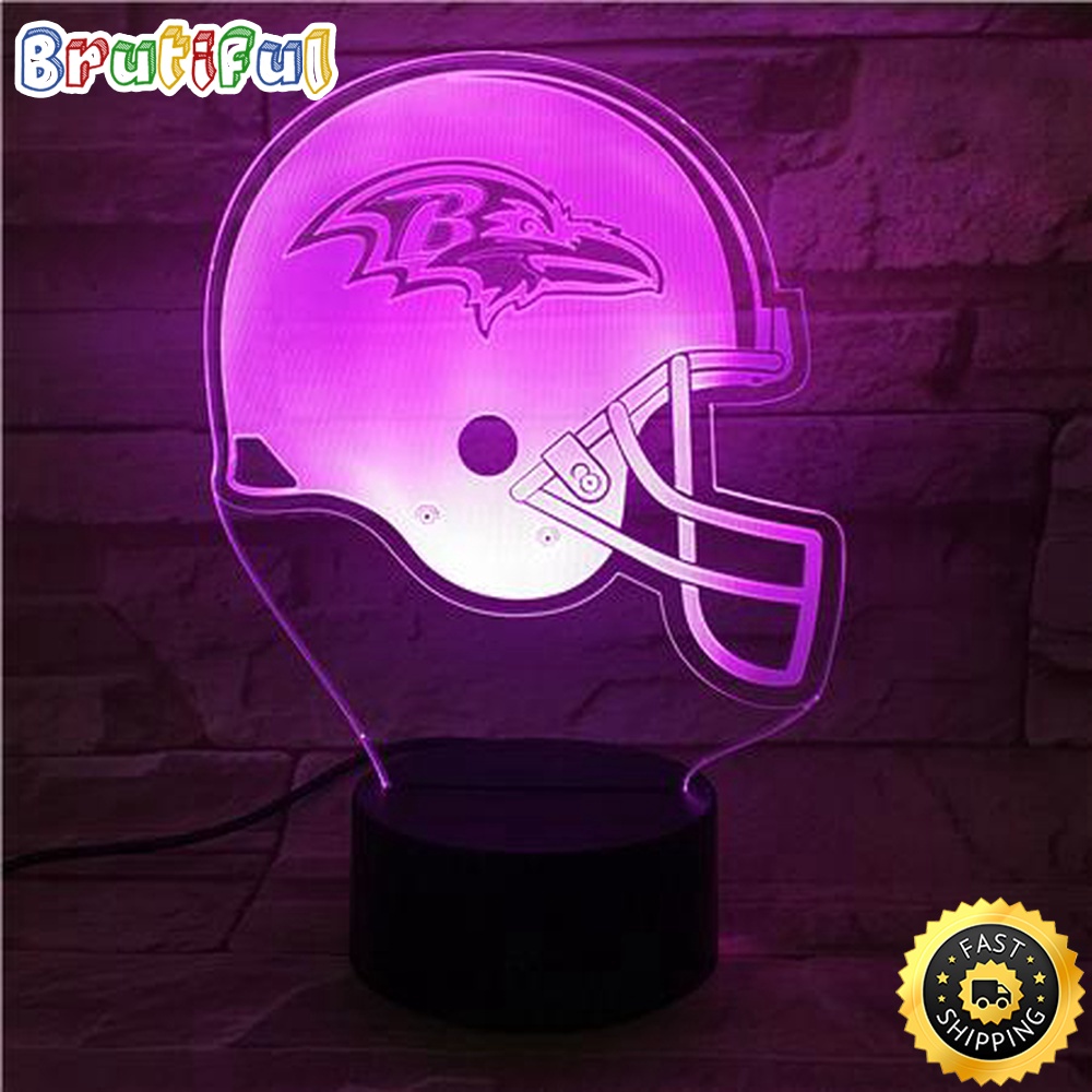 Baltimore Ravens Night Light Sports 3D LED Lamp For Football Fans
