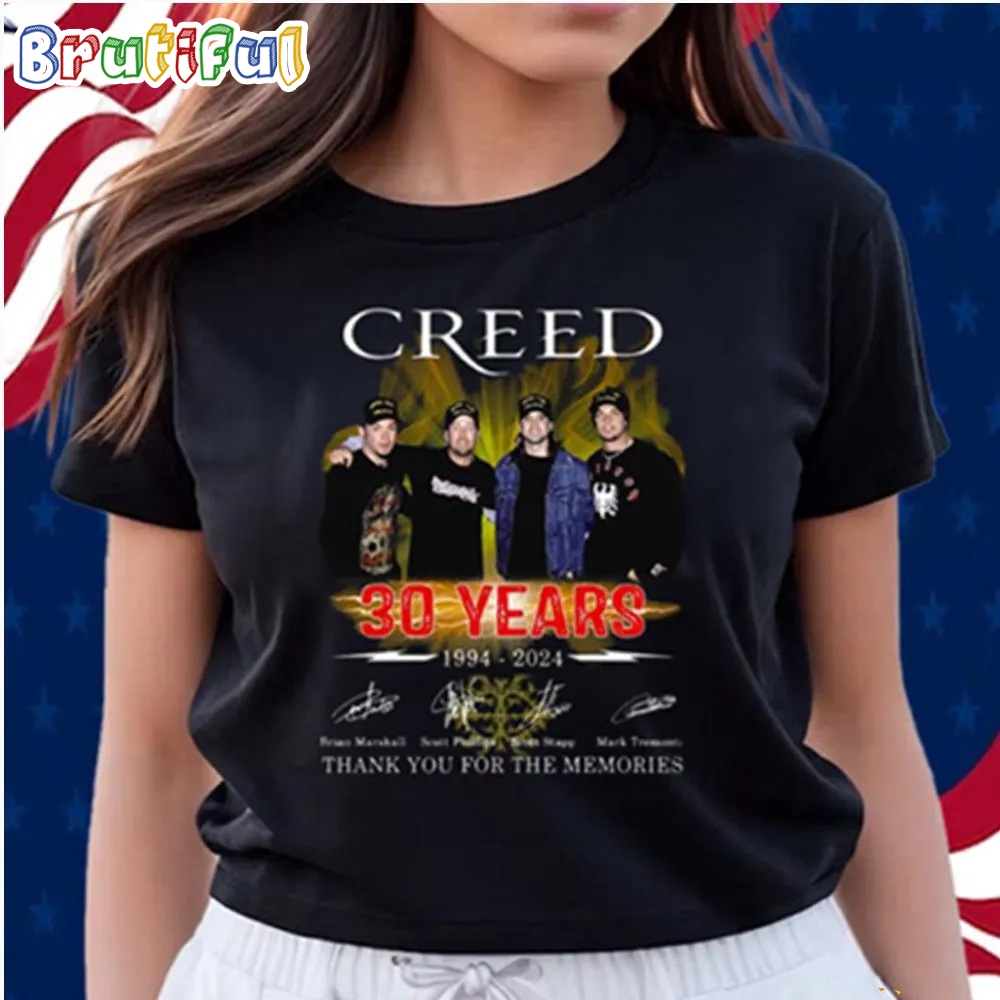 Creed 30 Years 1994 2024 Thank You For The Memories 2024 T Shirt 1