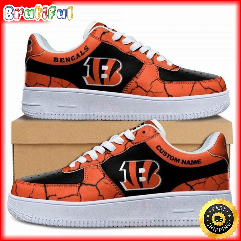 Custom NFL Cincinnati Bengals Air Force 1 Shoes Sneaker Football Shoes For Fans 1