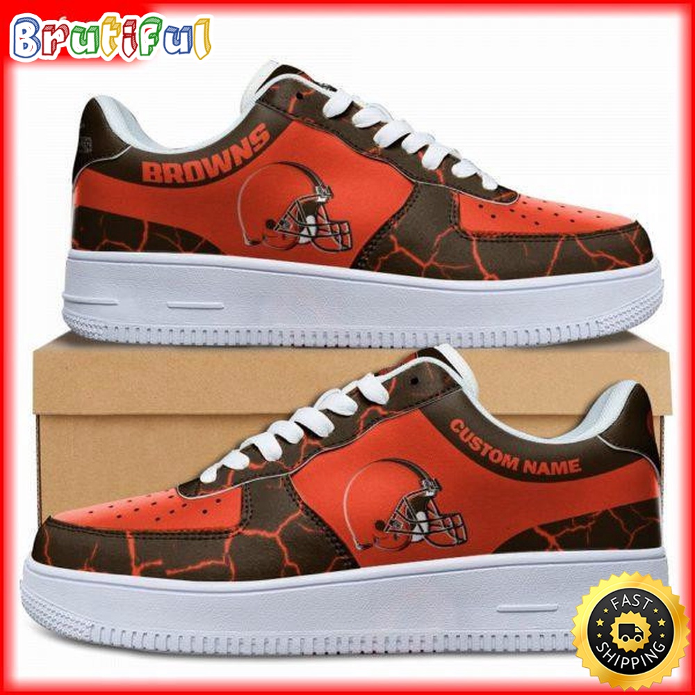Custom NFL Cleveland Browns Air Force 1 Shoes Sneaker Football Shoes For Fans 1