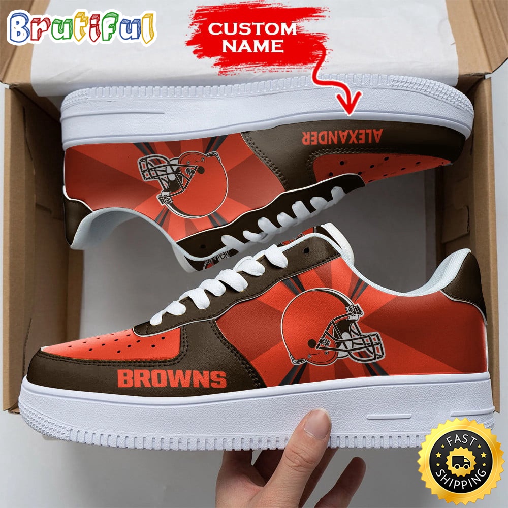 Custom NFL Cleveland Browns Air Force 1 Shoes Versatile AF1 Series 1