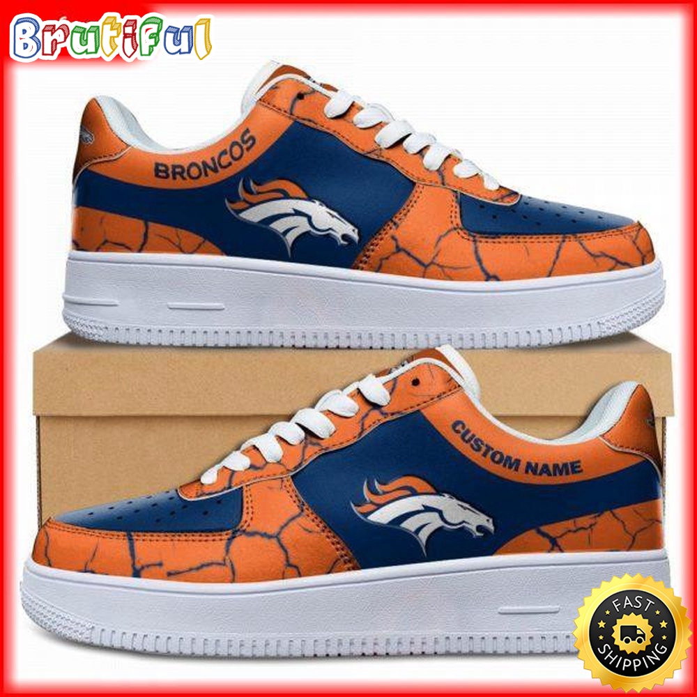 Custom NFL Denver Broncos Air Force 1 Shoes Sneaker Football Shoes For Fans 1