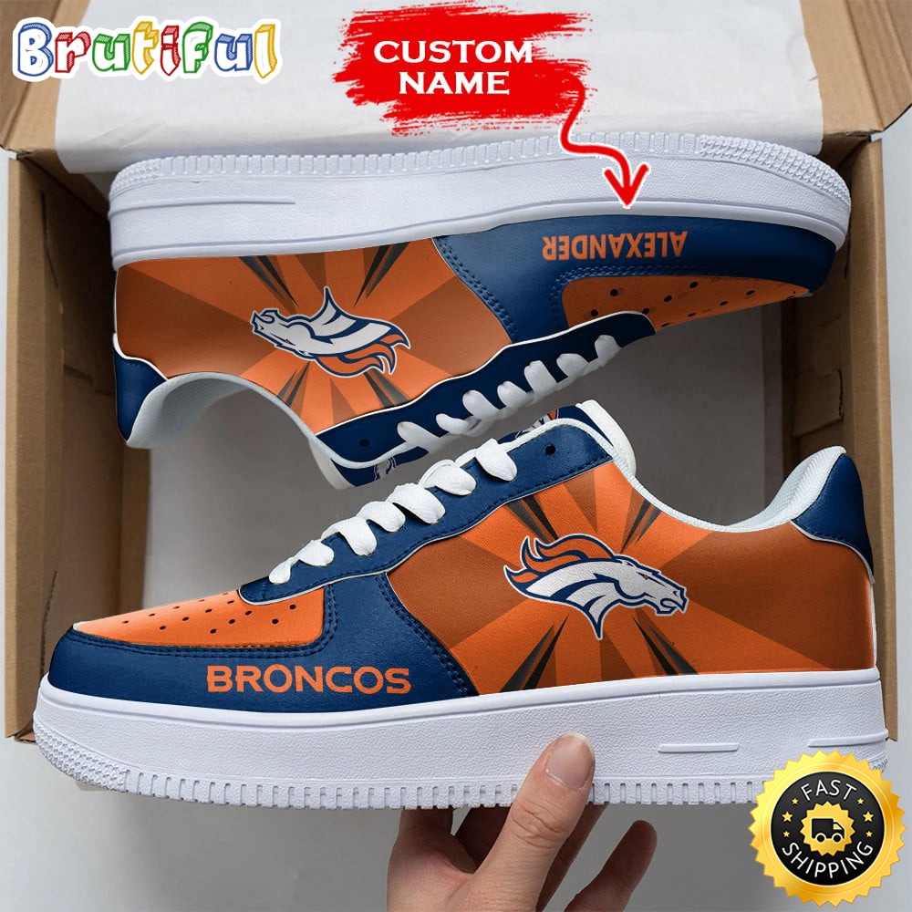 Custom NFL Denver Broncos Air Force 1 Shoes Versatile AF1 Series 1