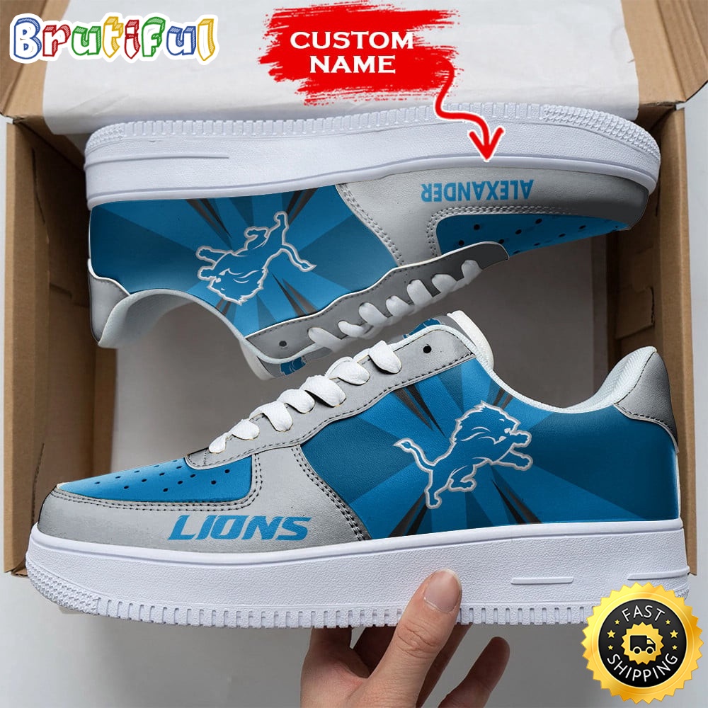Custom NFL Detroit Lions Air Force 1 Shoes Versatile AF1 Series 1