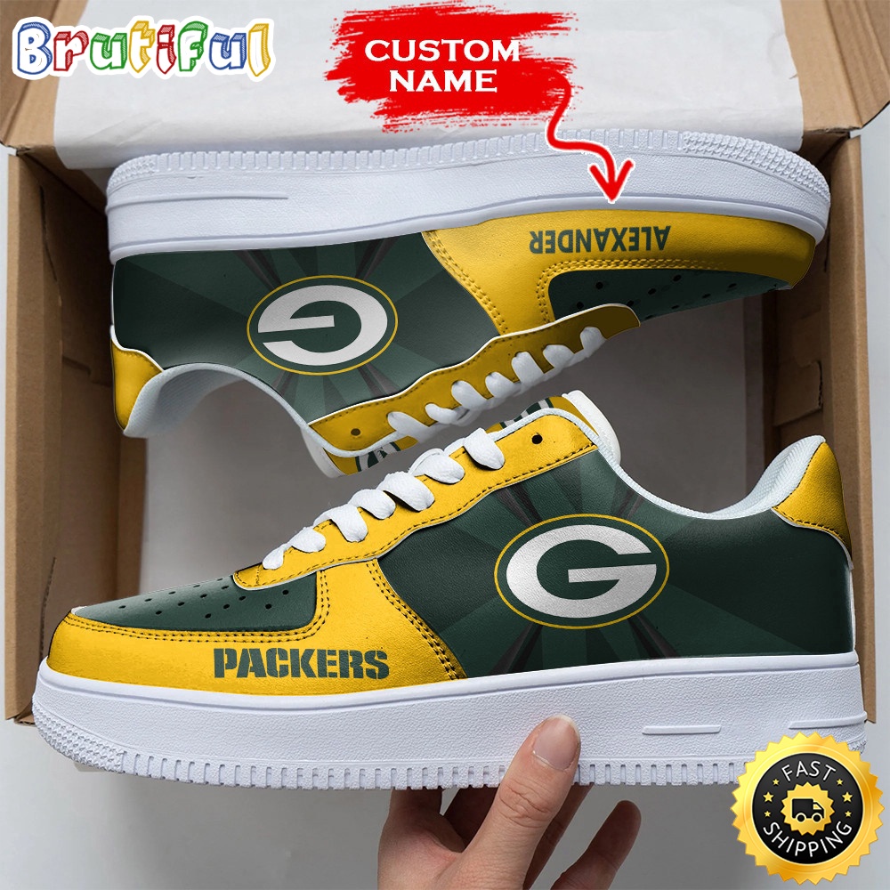 Custom NFL Green Bay Packers Air Force 1 Shoes Versatile AF1 Series 1