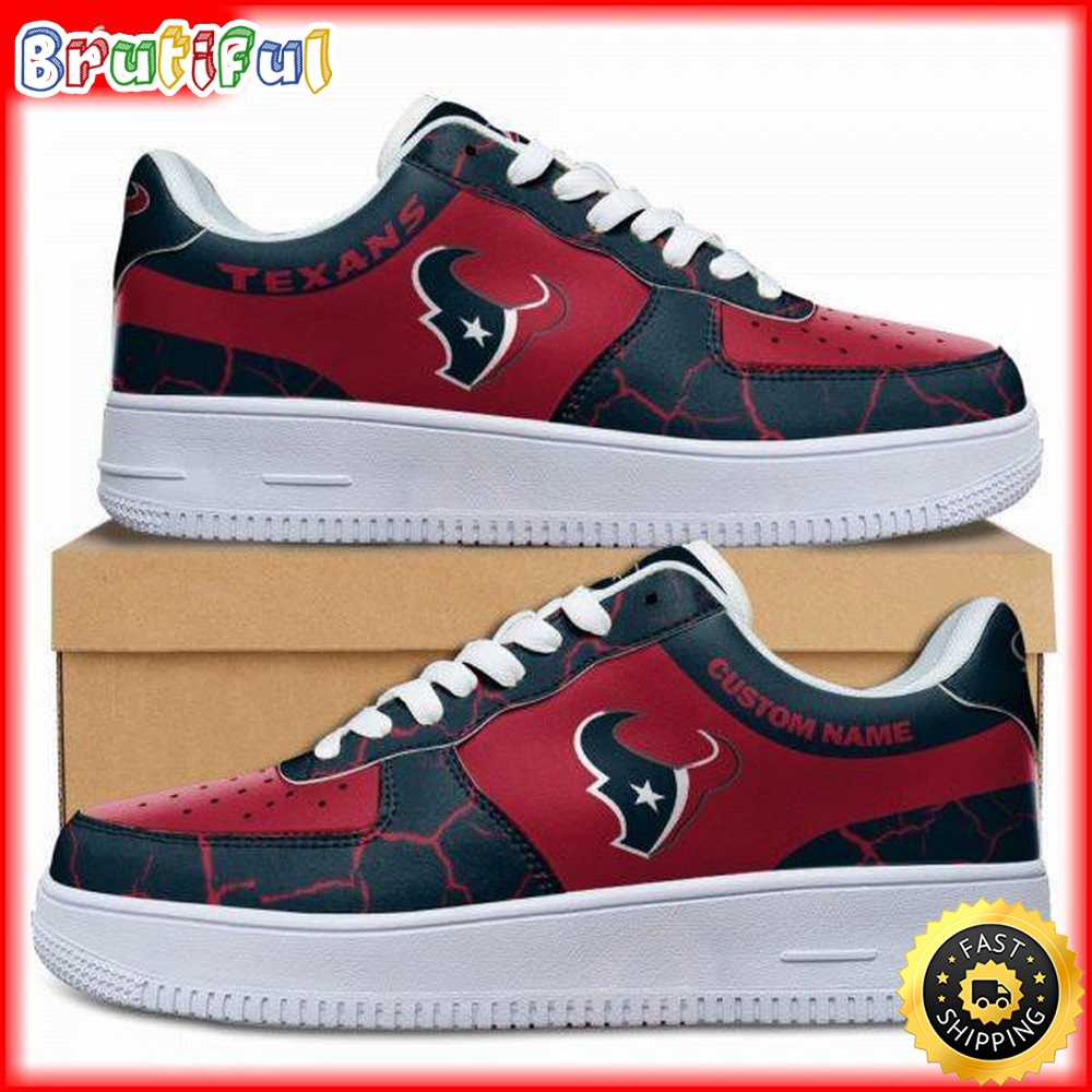 Custom NFL Houston Texans Air Force 1 Shoes Sneaker Football Shoes For Fans 1