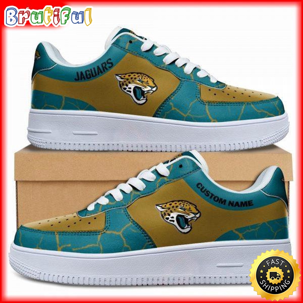 Custom NFL Jacksonville Jaguars Air Force 1 Shoes Sneaker Football Shoes For Fans 1