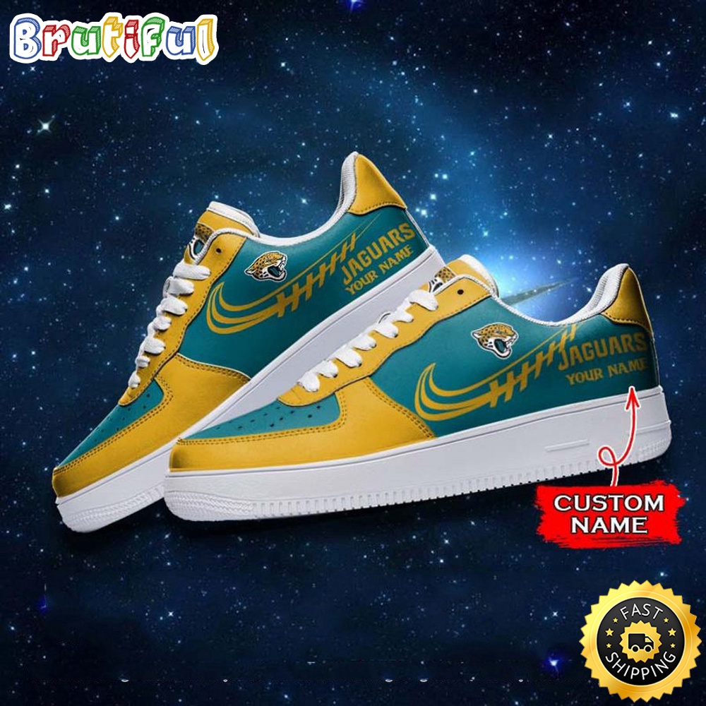 Custom NFL Jacksonville Jaguars Air Force 1 Shoes Sneaker Football Shoes For Sport Fans 1