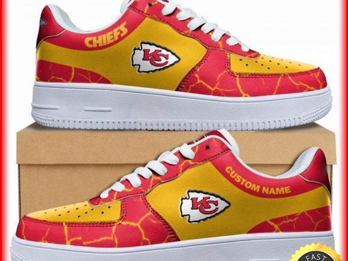 Custom NFL Kansas City Chiefs Air Force 1 Shoes Sneaker Football